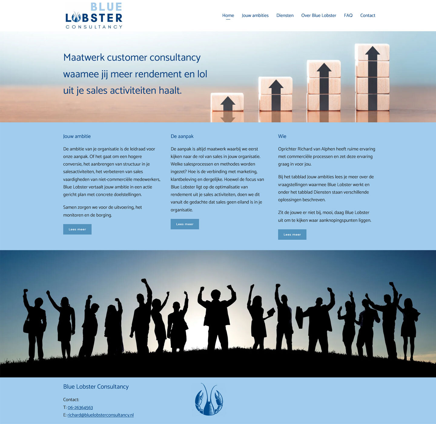 Blue Lobster Consultancy website