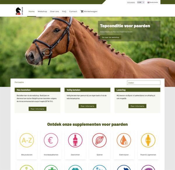 Screenshot van de website swann.eu